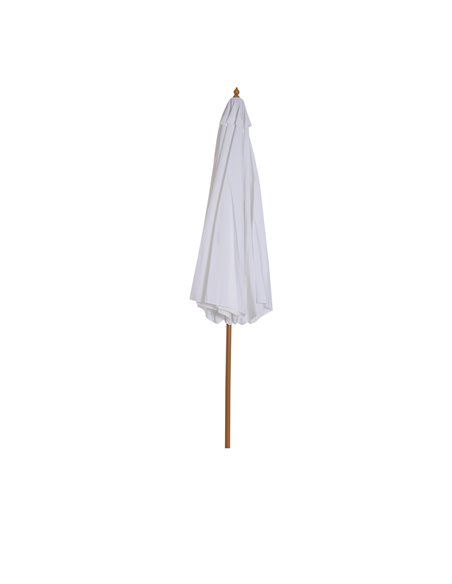 Outsunny 3(m) Fir Wooden Parasol Garden Umbrellas 8 Ribs Bamboo Sun Shade Patio Outdoor Umbrella Canopy, Cream White 01-0244 - pic 49666 | FastDaddyshop