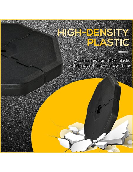 Outsunny Detachable Patio Umbrella Base, Cantilever Parasol Base Stand Outdoor Umbrella Weights, Can Be Filled with Sand or Wate - pic 49672 | FastDaddyshop