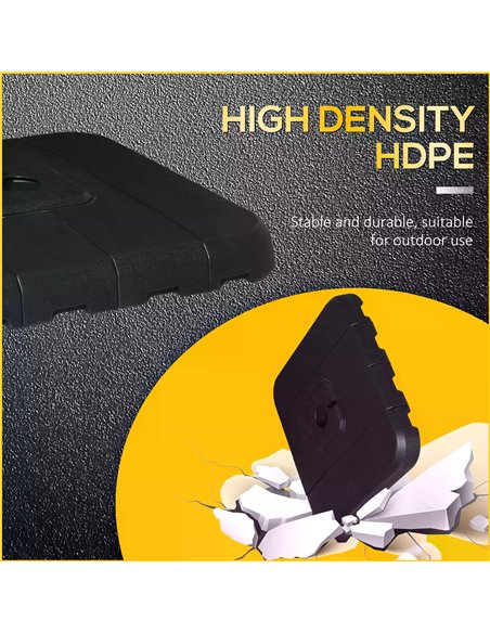Outsunny Set of 4 Cantilever Parasol Base Stand Outdoor Umbrella Weights, Can Be Filled with Sand or Water, Black 84D-144 - pic 49701 | FastDaddyshop