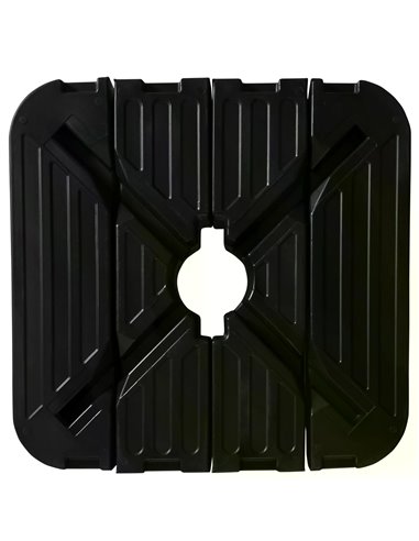 Outsunny Set of 4 Cantilever Parasol Base Stand Outdoor Umbrella Weights, Can Be Filled with Sand or Water, Black 84D-144