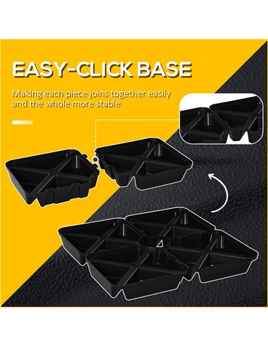 Outsunny Set of 4 Parasol Base Weights, Sand Filled Umbrella Base for Banana Hanging and Cantilever Umbrella Parasol Up to 80kg,