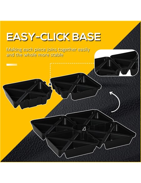 Outsunny Set of 4 Parasol Base Weights, Sand Filled Umbrella Base for Banana Hanging and Cantilever Umbrella Parasol Up to 80kg, - pic 49709 | FastDaddyshop
