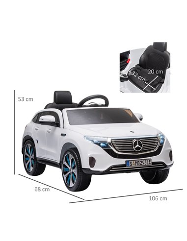 HOMCOM Benz EQC 400 12V Kids Electric Car Ride On Toy w/ Remote Control