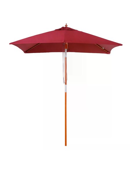 Outsunny 2 x 1.5m Patio Garden Parasol Sun Umbrella, Wine Red 84D-017WR - pic 49723 | FastDaddyshop