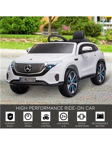 HOMCOM Benz EQC 400 12V Kids Electric Car Ride On Toy w/ Remote Control
