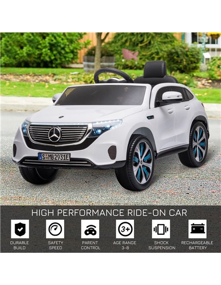 HOMCOM Benz EQC 400 12V Kids Electric Car Ride On Toy w/ Remote Control - pic 4973 | FastDaddyshop