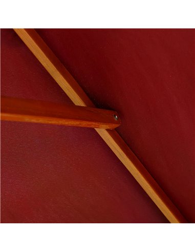 Outsunny 2 x 1.5m Patio Garden Parasol Sun Umbrella Sunshade Canopy Outdoor Backyard Furniture Fir Wooden Pole 6 Ribs Tilt Mecha