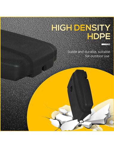 Outsunny 7.5kg Square Parasol Base Portable Umbrella Stand Weights for Cantilever Banana Parasol with Wheels, Water and Sand Fil