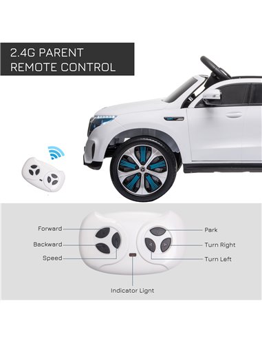 HOMCOM Benz EQC 400 12V Kids Electric Car Ride On Toy w/ Remote Control