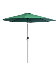 Outsunny 3(m) Tilting Parasol Garden Umbrella, Green 840-070GN