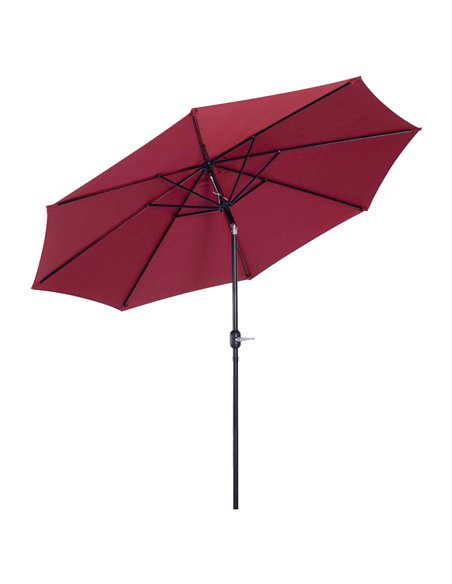 Outsunny 3(m) Tilting Parasol Garden Umbrella, Wine Red 840-070WR - pic 49768 | FastDaddyshop