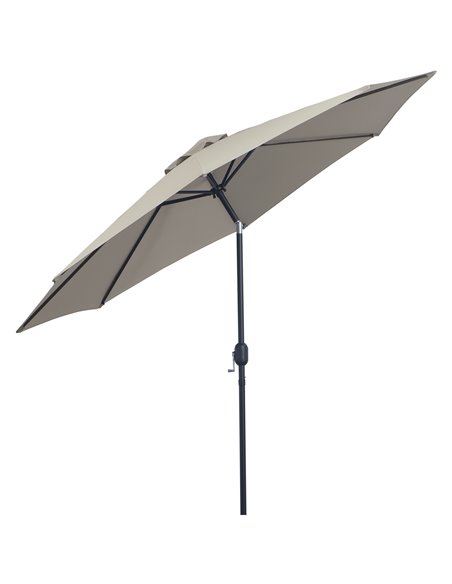 Outsunny 3(m) Tilting Parasol Garden Umbrella, Light Grey 840-070GY - pic 49777 | FastDaddyshop