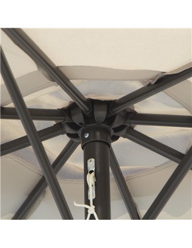 Outsunny 3(m) Tilting Parasol Garden Umbrellas, Outdoor Sun Shade with 8 Ribs, Tilt and Crank Handle for Balcony, Bench, Garden,