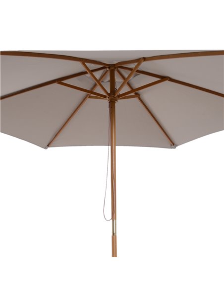 Outsunny 2.5m Wood Garden Parasol Sun Shade Patio Outdoor Wooden Umbrella Canopy Grey 84D-056GY - pic 49792 | FastDaddyshop