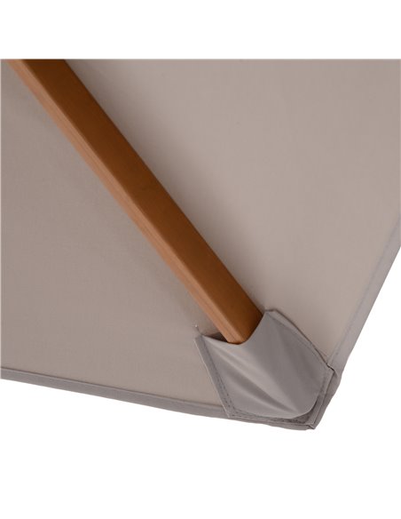 Outsunny 2.5m Wood Garden Parasol Sun Shade Patio Outdoor Wooden Umbrella Canopy Grey 84D-056GY - pic 49793 | FastDaddyshop
