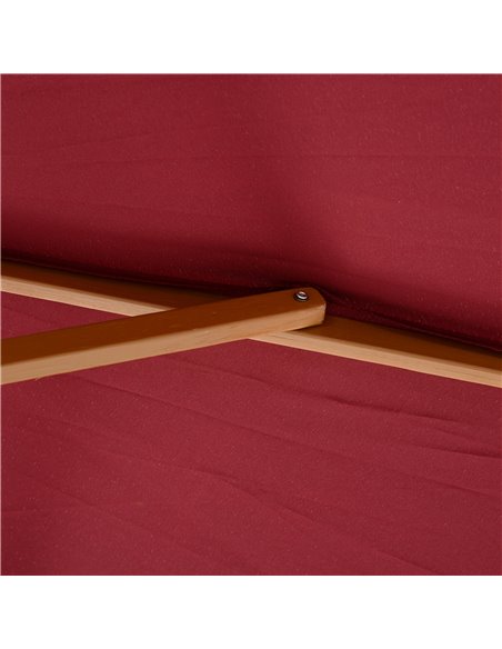 Outsunny ⌀3m Bamboo Wooden Market Patio Umbrella Garden Parasol Outdoor Sunshade Canopy, 8-ribs,Wine Red 01-0576 - pic 49821 | FastDaddyshop