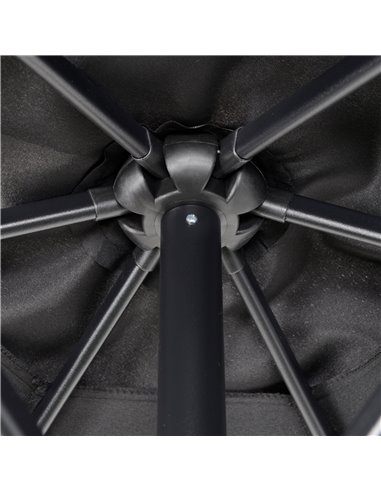 Outsunny Parasols Umbrellas 2m Patio Outdoor Sun Shade with 6 Sturdy Ribs for Balcony, Bench, Garden, Black 84D-159BK