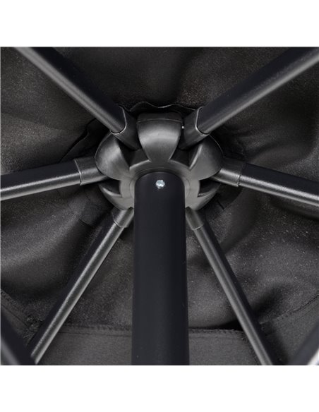 Outsunny Parasols Umbrellas 2m Patio Outdoor Sun Shade with 6 Sturdy Ribs for Balcony, Bench, Garden, Black 84D-159BK - pic 49848 | FastDaddyshop