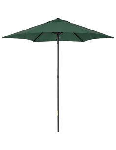 Outsunny 2m Patio Parasol Umbrella, Outdoor Sun Shade, Green 84D-159GN