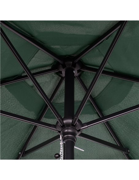 Outsunny 2m Patio Parasols Umbrellas, Outdoor Sun Shade with 6 Sturdy Ribs for Balcony, Bench, Garden, Green 84D-159GN - pic 49856 | FastDaddyshop