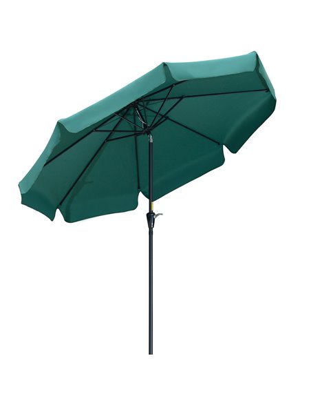 Outsunny 2.66m Garden Parasol Umbrella, Green 84D-157GN - pic 49858 | FastDaddyshop