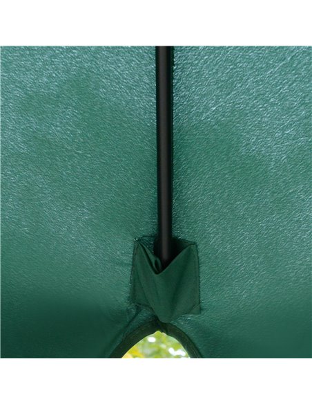 Outsunny 2.66m Garden Parasol Umbrella, Outdoor Market Table Umbrella, Outdoor Sun Shade with Ruffles, 8 Sturdy Ribs, Green 84D- - pic 49865 | FastDaddyshop