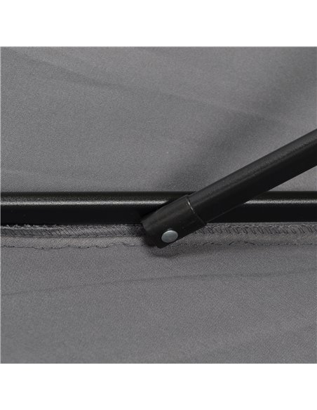 Outsunny 2m Patio Parasols Umbrellas, Outdoor Sun Shade with 6 Sturdy Ribs for Balcony, Bench, Garden, Dark Grey 84D-159CG - pic 49875 | FastDaddyshop