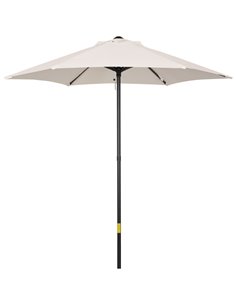 Outsunny 2m Patio Parasol Umbrella, Outdoor Sun Shade, Cream White 84D-159