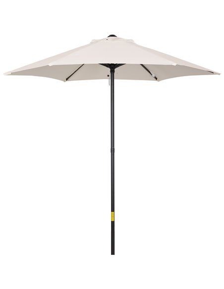 Outsunny 2m Patio Parasol Umbrella, Outdoor Sun Shade, Cream White 84D-159 - pic 49876 | FastDaddyshop