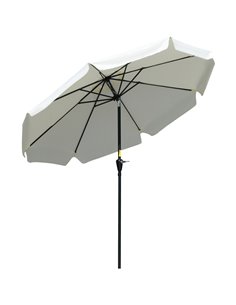 Outsunny 2.66m Patio Umbrella Garden Parasol, Cream White 84D-157