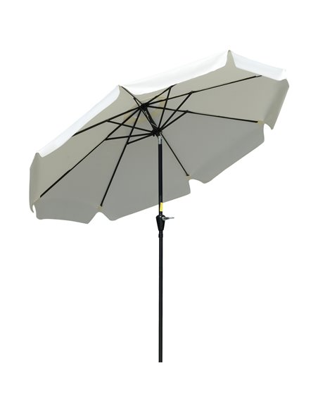 Outsunny 2.66m Patio Umbrella Garden Parasol, Cream White 84D-157 - pic 49894 | FastDaddyshop
