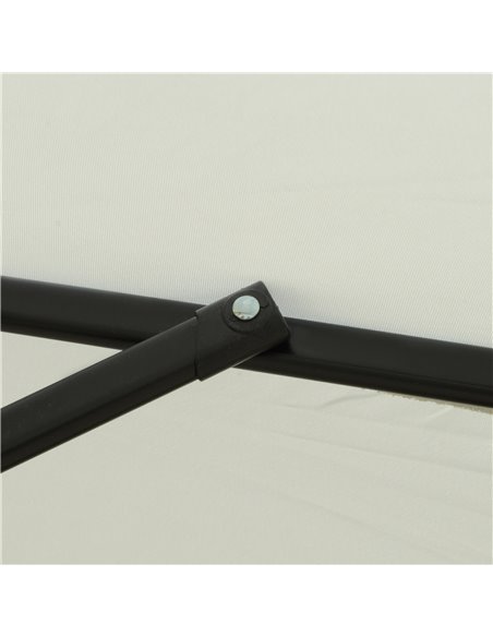 Outsunny 2.66m Patio Umbrella Garden Parasol Outdoor Sun Shade Table Umbrella with Ruffles, 8 Sturdy Ribs, Cream White 84D-157 - pic 49902 | FastDaddyshop