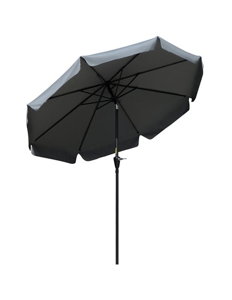 Outsunny 2.66m Patio Umbrella Garden Parasol, Charcoal Grey 84D-157 - pic 49903 | FastDaddyshop