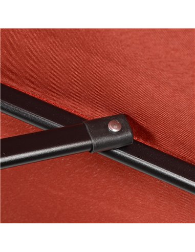 Outsunny 2m Patio Parasols Umbrellas, Outdoor Sun Shade with 6 Sturdy Ribs for Balcony, Bench, Garden, Wine Red 84D-159WR