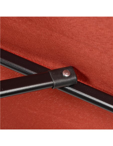 Outsunny 2m Patio Parasols Umbrellas, Outdoor Sun Shade with 6 Sturdy Ribs for Balcony, Bench, Garden, Wine Red 84D-159WR - pic 49928 | FastDaddyshop