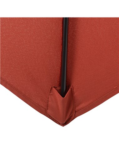 Outsunny 2m Patio Parasols Umbrellas, Outdoor Sun Shade with 6 Sturdy Ribs for Balcony, Bench, Garden, Wine Red 84D-159WR