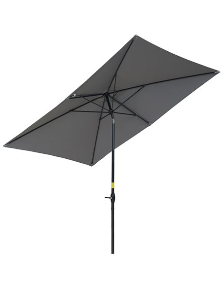 Outsunny 2 x 3(m) Garden Parasols Umbrella, Dark Grey 84D-158CG - pic 49993 | FastDaddyshop
