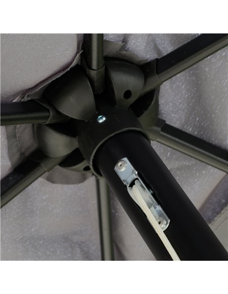 Outsunny 2 x 3(m) Garden Parasols Umbrellas Rectangular Patio Market Umbrella Outdoor Sun Shade w/ Crank & Push Button Tilt, Alu - pic 50000 | FastDaddyshop