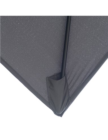 Outsunny 2 x 3(m) Garden Parasols Umbrellas Rectangular Patio Market Umbrella Outdoor Sun Shade w/ Crank & Push Button Tilt, Alu