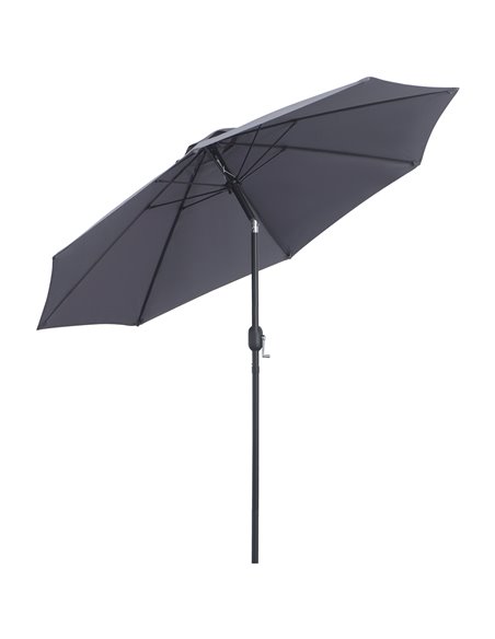Outsunny 2.7M Garden Parasol, Patio Sun Umbrella, Charcoal Grey 84D-023CG - pic 50020 | FastDaddyshop