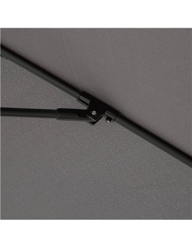 Outsunny 2.7M Garden Parasol, Patio Sun Umbrella, Tilt Shade Shelter Canopy, Aluminium Frame, Charcoal Grey 84D-023CG