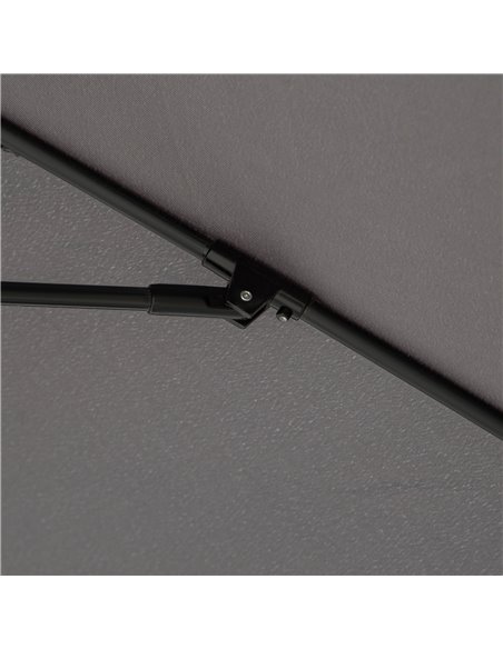 Outsunny 2.7M Garden Parasol, Patio Sun Umbrella, Tilt Shade Shelter Canopy, Aluminium Frame, Charcoal Grey 84D-023CG - pic 50028 | FastDaddyshop