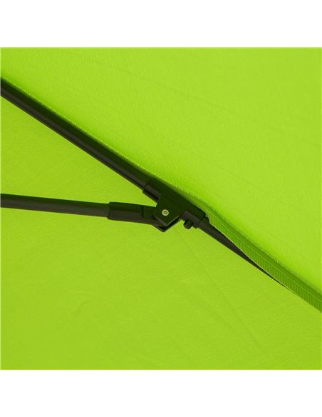 Outsunny 2.7M Patio Parasol Sun Umbrella, Tilt Shade Shelter Canopy with Crank 8 Ribs Aluminium Frame, Light Green 84D-023YG - pic 50037 | FastDaddyshop