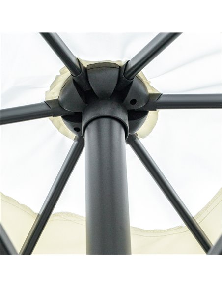 Outsunny 2 x 3m Garden Parasol Umbrella, Rectangular Market Umbrella Patio, Outdoor Table Umbrellas with Crank & Push Button Til - pic 50045 | FastDaddyshop