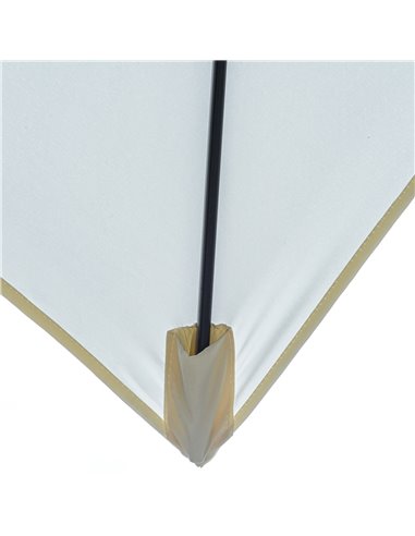 Outsunny 2 x 3m Garden Parasol Umbrella, Rectangular Market Umbrella Patio, Outdoor Table Umbrellas with Crank & Push Button Til