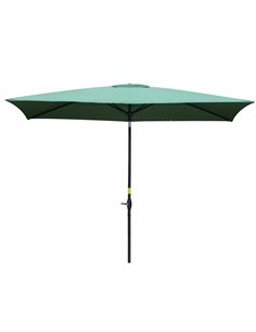 Outsunny 2 x 3m Rectangular Market Umbrella, Green 84D-158GN