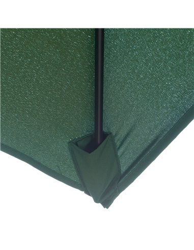 Outsunny 2 x 3m Rectangular Market Umbrella Patio Outdoor Table Umbrellas with Crank & Push Button Tilt, Green 84D-158GN