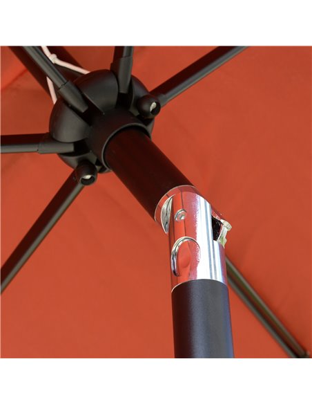 Outsunny 2 x 3(m) Garden Parasols Umbrellas Rectangular Patio Market Umbrella Outdoor Sun Shade w/ Crank & Push Button Tilt, Alu - pic 50063 | FastDaddyshop