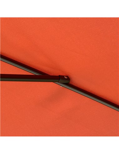 Outsunny 2 x 3(m) Garden Parasols Umbrellas Rectangular Patio Market Umbrella Outdoor Sun Shade w/ Crank & Push Button Tilt, Alu