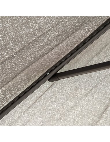 Outsunny 2.8m Patio Parasols Umbrellas Outdoor 6 Ribs Sunshade Canopy Manual Push Garden Backyard Furniture, Dark Grey 84D-067CG